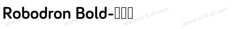 Robodron Bold字体转换